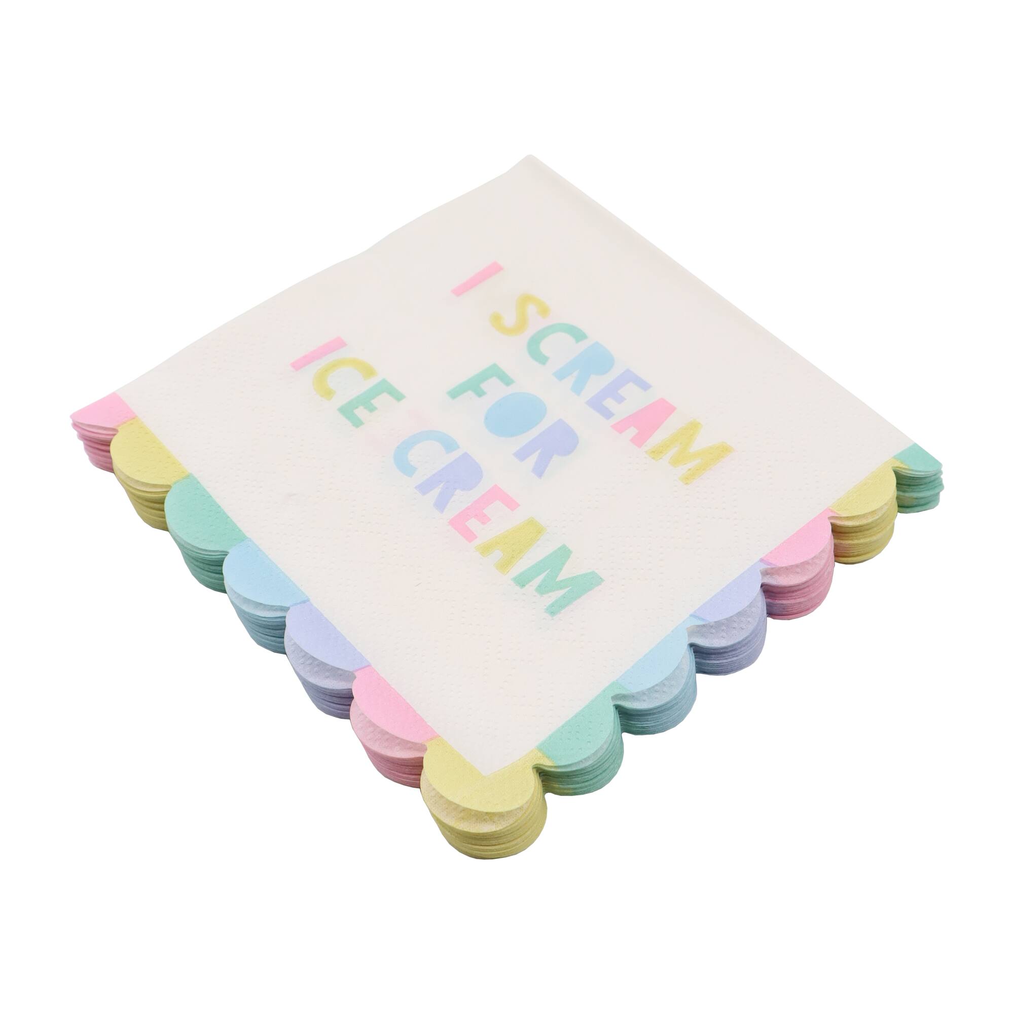 24 Packs: 20 ct. (480 total) Scream for Ice Cream Paper Beverage Napkins by Celebrate It™